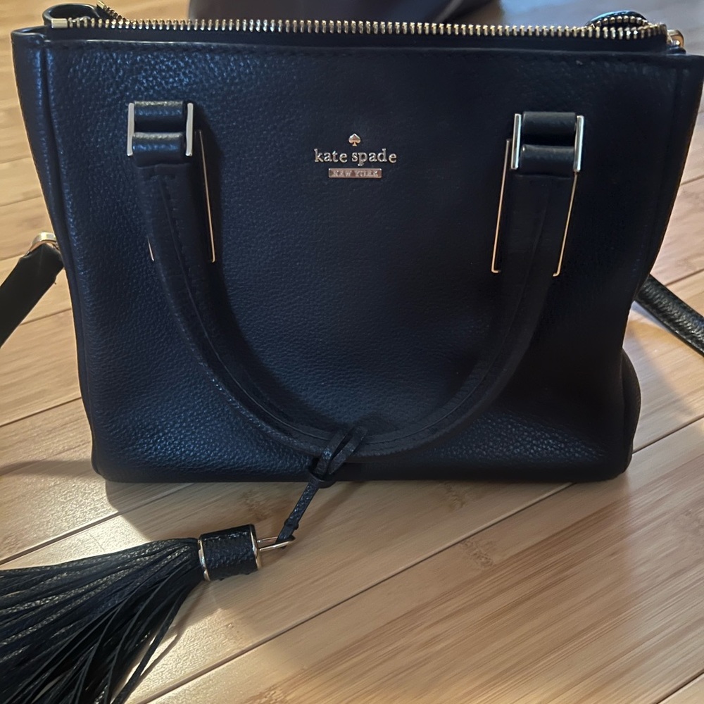 Kate Spade black leather crossbody